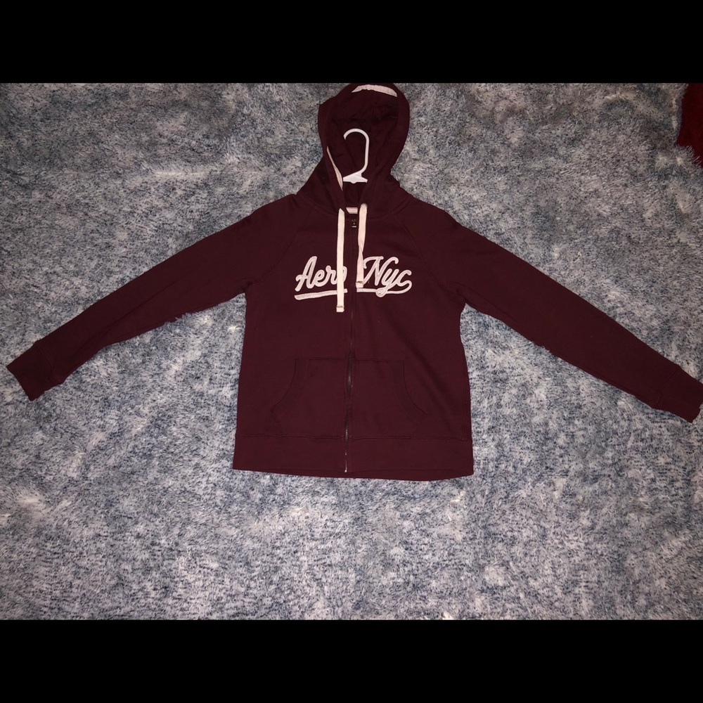 Burgundy Aeropostale Full ZIP hoodie